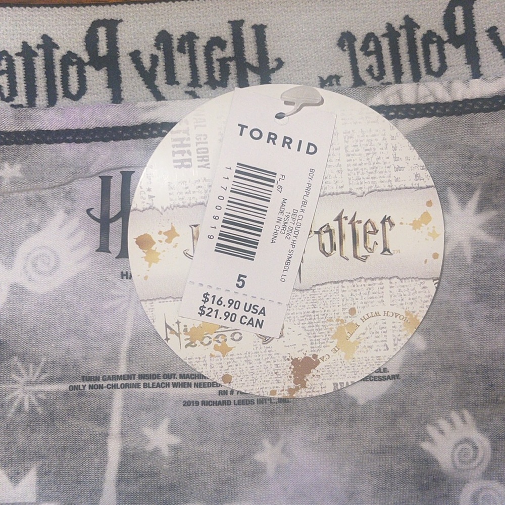 NWT Warner Bros. Harry Potter Women's Purple and Black Boyshorts - Picture 9 of 15